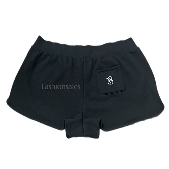 Victorias Secret On Point Soft  Comfy Fleece Shorts Black Xlarge - Picture 4 of 7